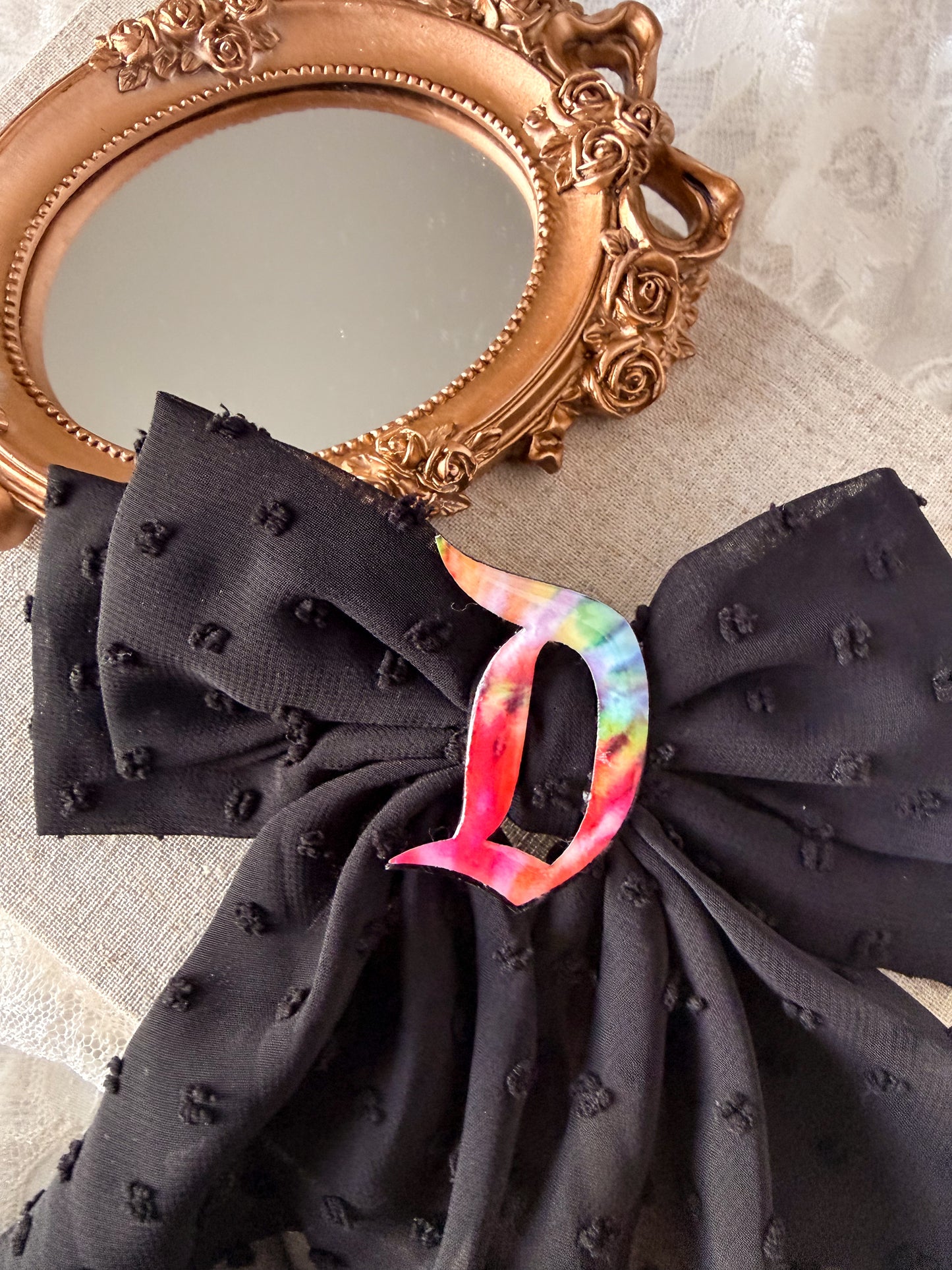 Charming Tie-Dye D Bow