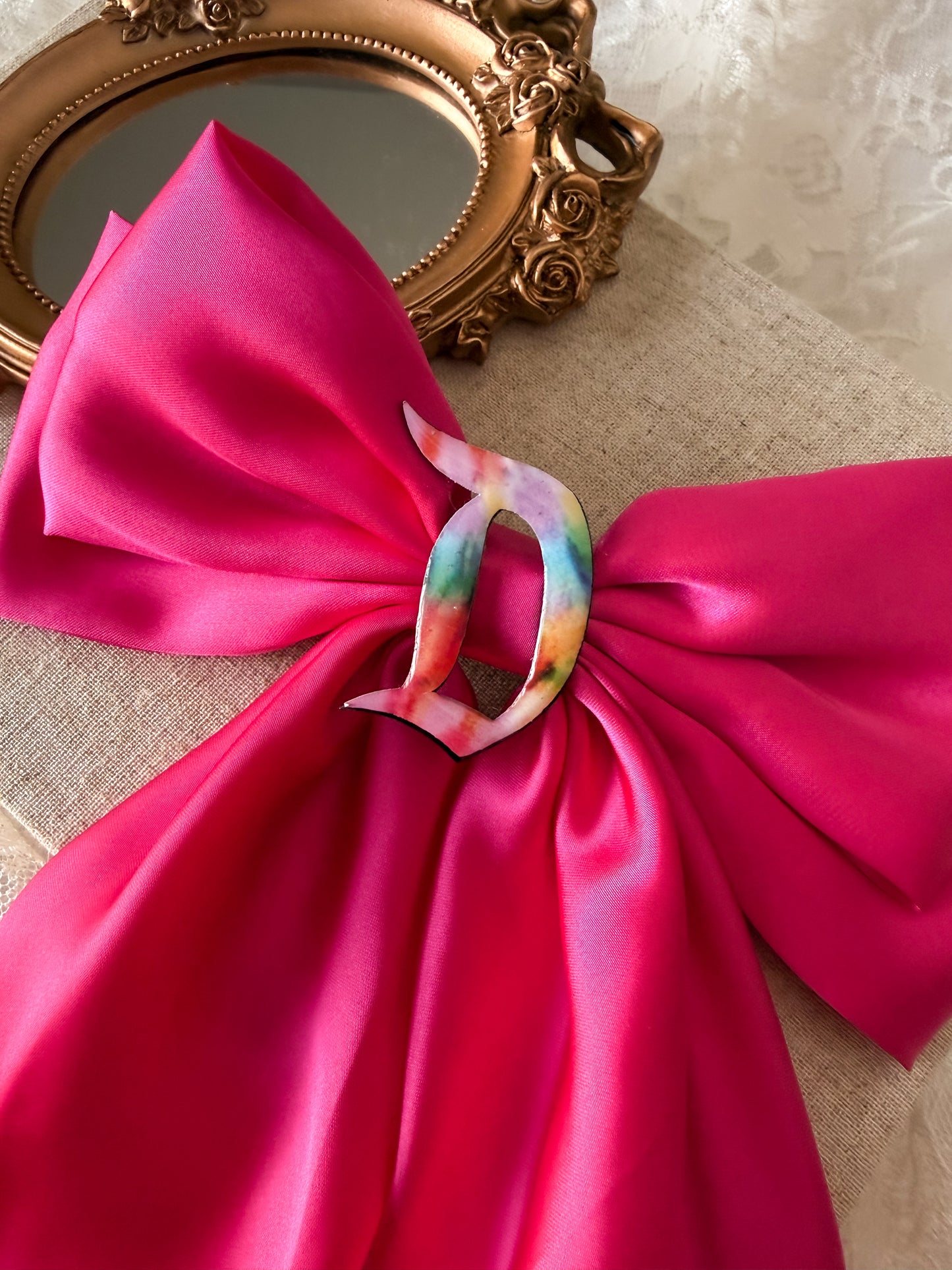 Charming Tie-Dye D Bow